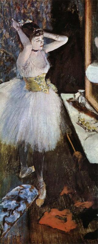 The actress in the tiring room, Edgar Degas